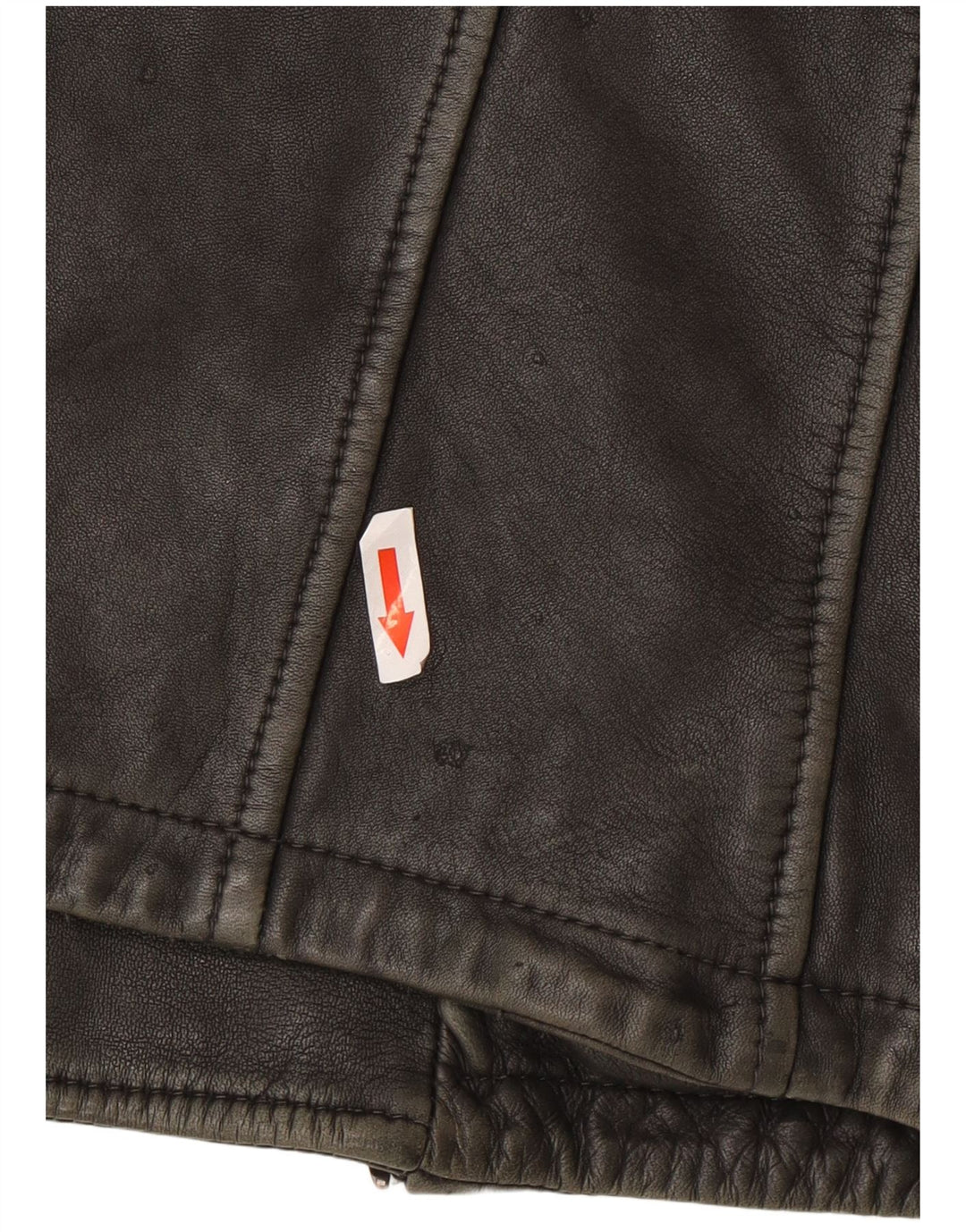 All Saints Herren Biker-Lederjacke UK 36 Small Grau