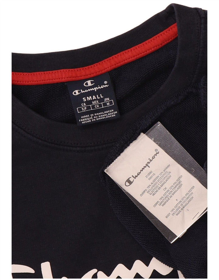Champion Herren-Sweatshirt mit Grafik, Größe S, marineblau, Baumwolle