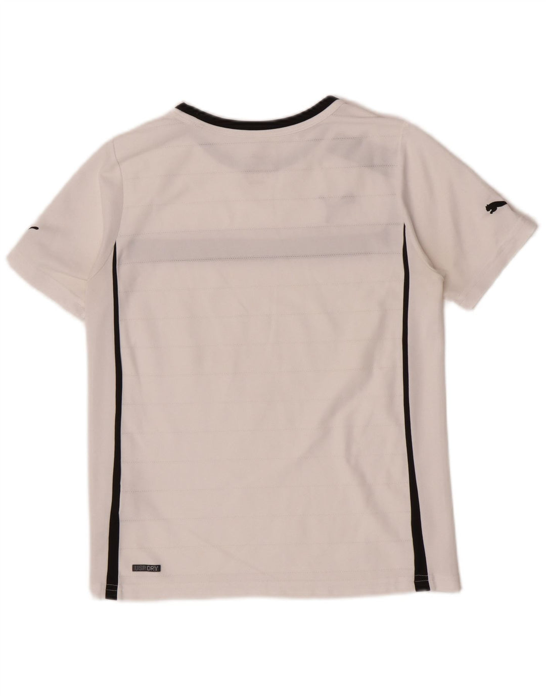 Puma Jungen T-Shirt mit normaler Grafik, 11–12 Jahre, weißes Farbblockdesign