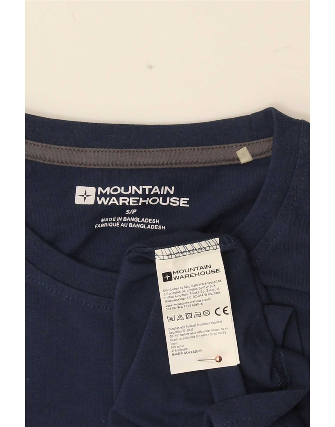 Mountain Warehouse Herren-T-Shirt „Yorkshire“ mit Grafik, Größe S, Marineblau