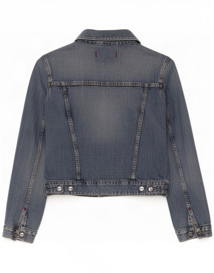Gas Damen Jeansjacke UK 12 Mittelblaue Baumwolle