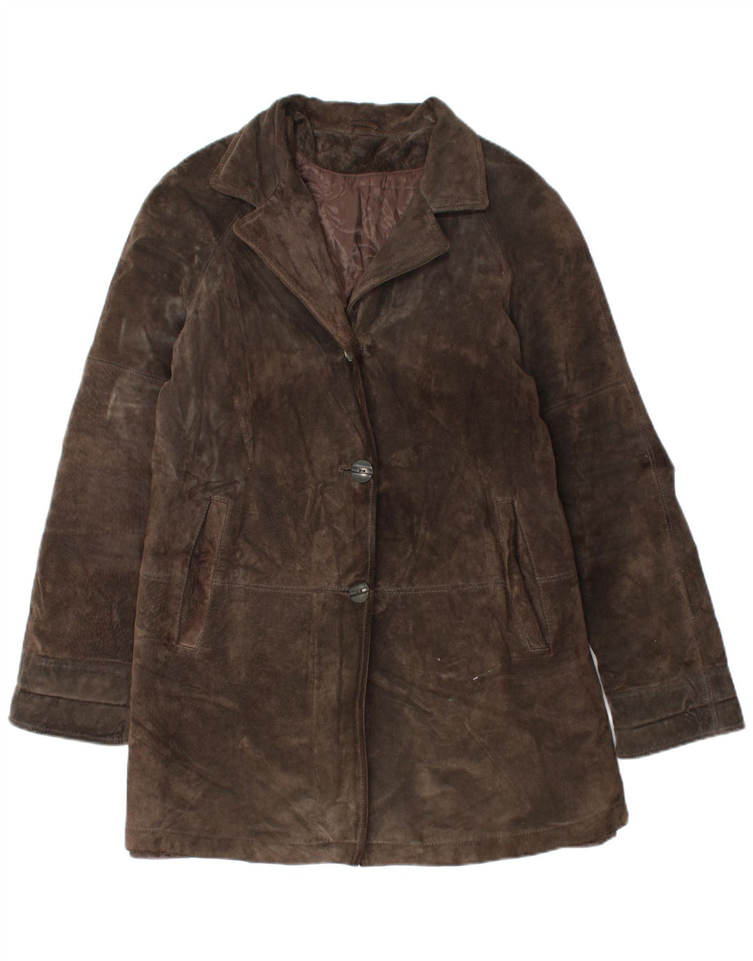Oviesse Damen Wildledermantel IT 44 Mittelbraunes Leder