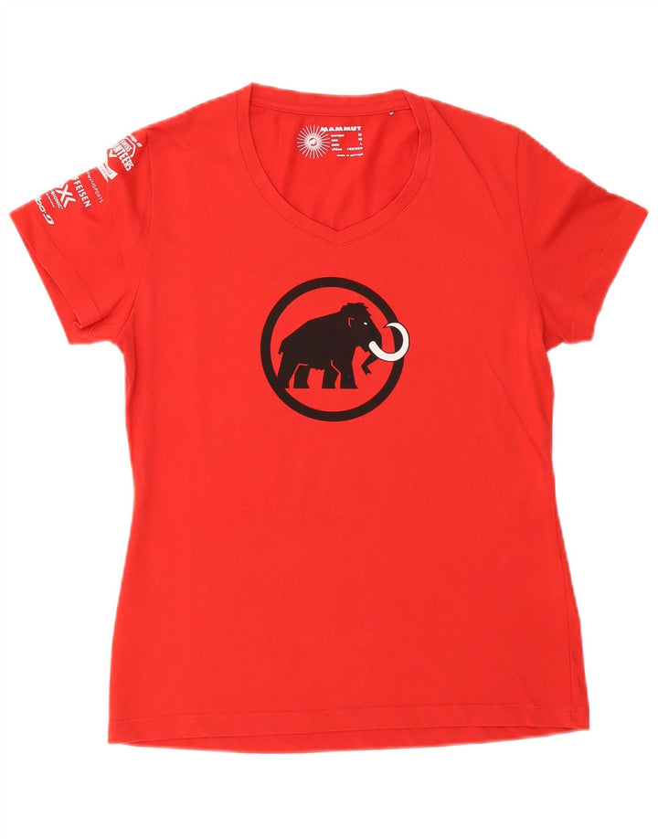Mammut Damen Graphic T-Shirt Top UK 14 Medium Rot