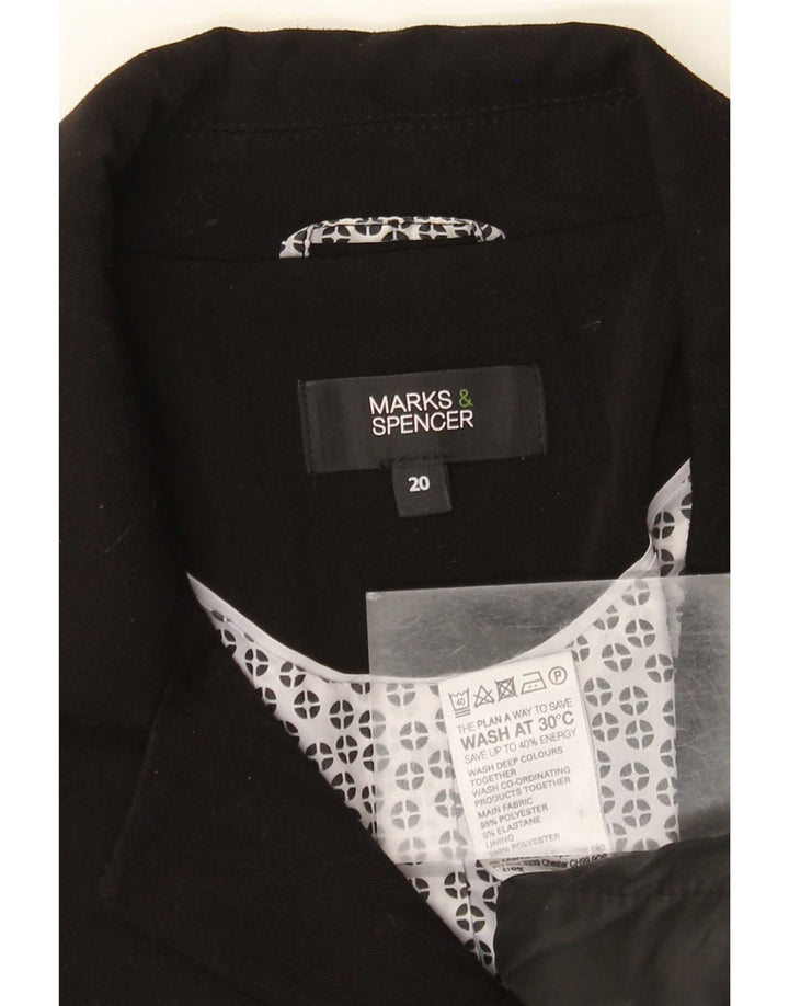 Marks & Spencer Damen-Blazer mit 2 Knöpfen, UK 20, 2XL, Schwarz, Polyester
