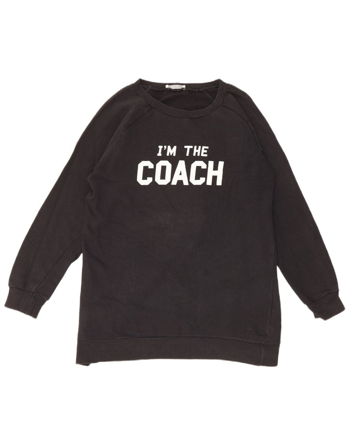 Zara Herren Trafaluc Graphic Sweatshirt Pullover Small Schwarz