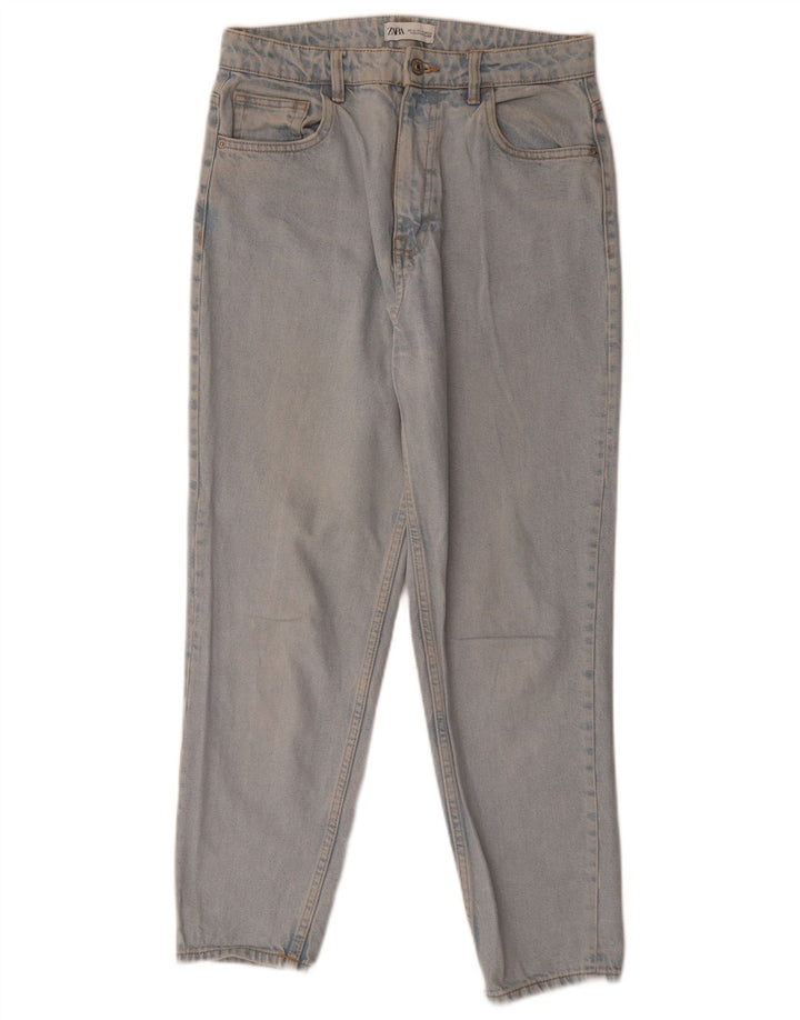 Zara Damen High Rise Tapered Jeans EU 40 Medium W30 L26 Blau