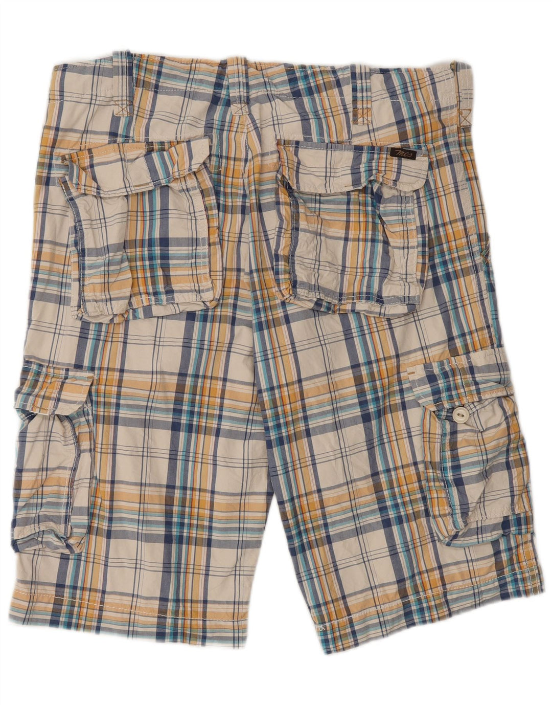 Marlboro Classics Herren-Cargoshorts W34, große, mehrfarbig karierte Baumwolle