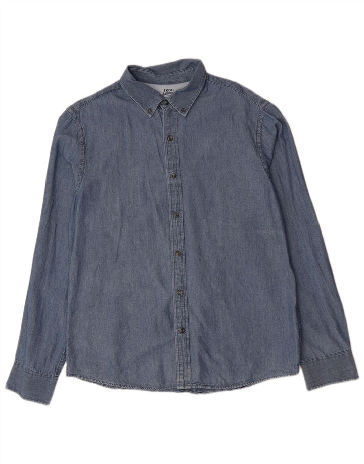 IZOD Herren Salzwasser-Jeanshemd, große blaue Baumwolle
