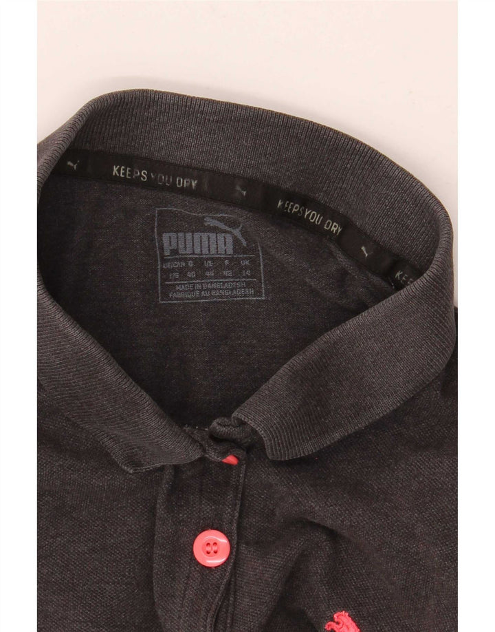 Puma Damen Kurzarm-Poloshirt mit normaler Passform, UK 14, Mittelgrau