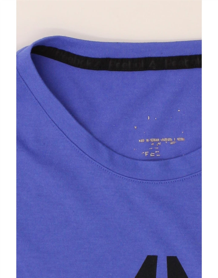 REEBOK Mens Graphic T-Shirt Top Large Blue Vintage Reebok and Second-Hand Reebok from Messina Hembry 
