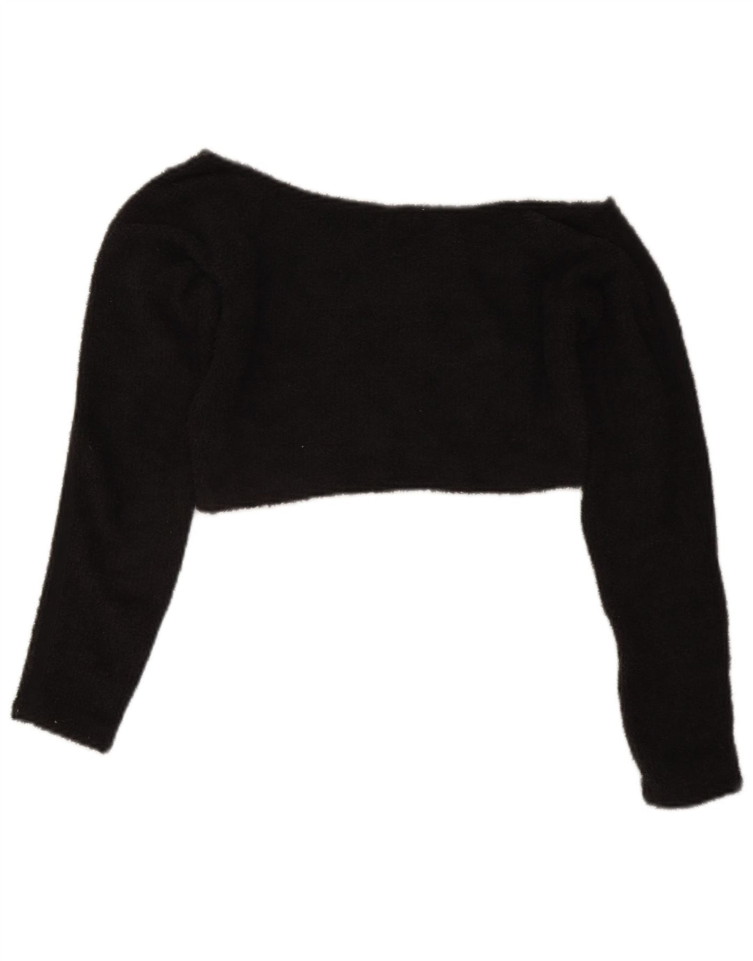 Adidas Damen Off Shoulder Fleece Crop Top UK 14 Medium Schwarz Polyester