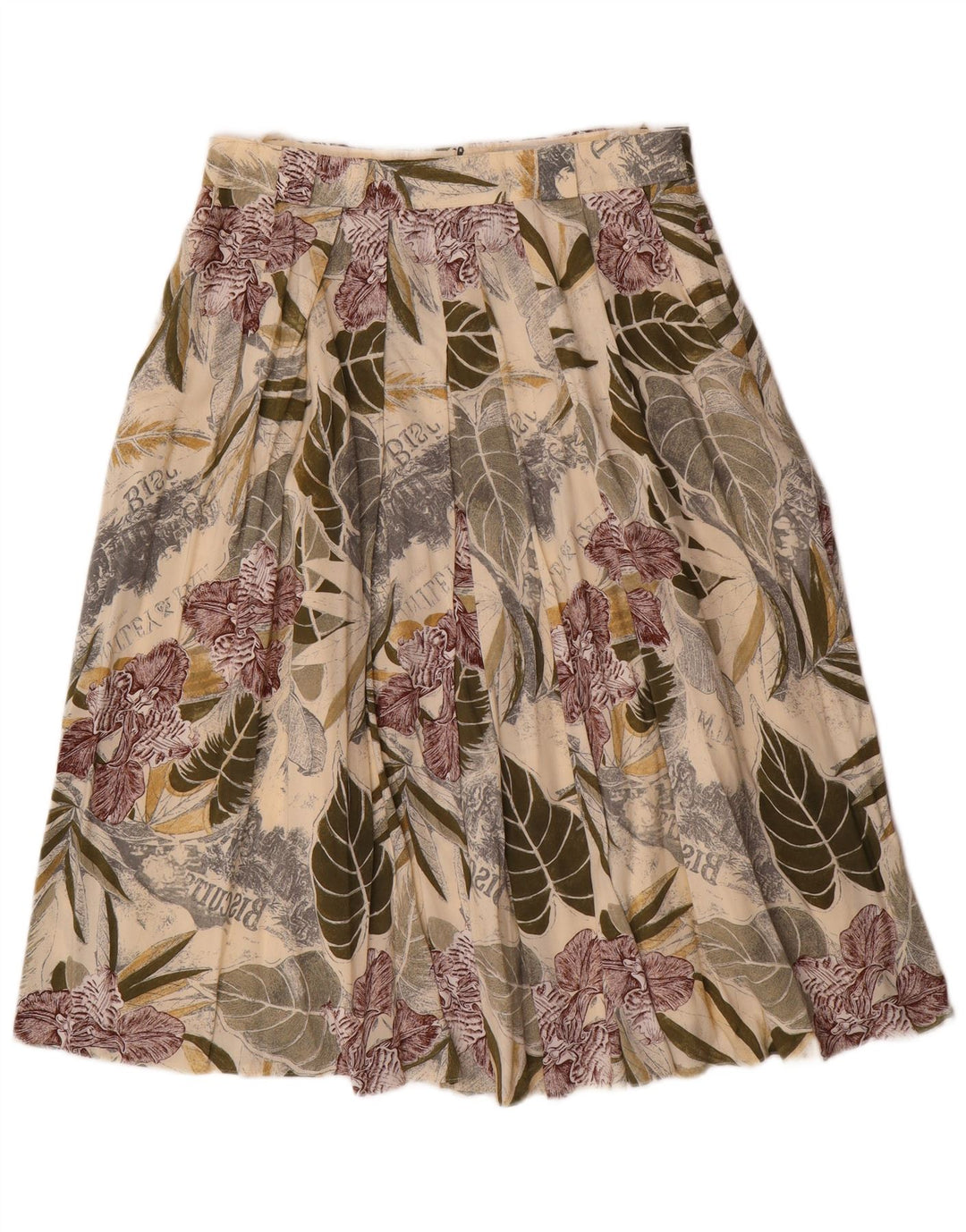 Vintage Damen Faltenrock EU 40 Medium W30 Mehrfarbig geblümt