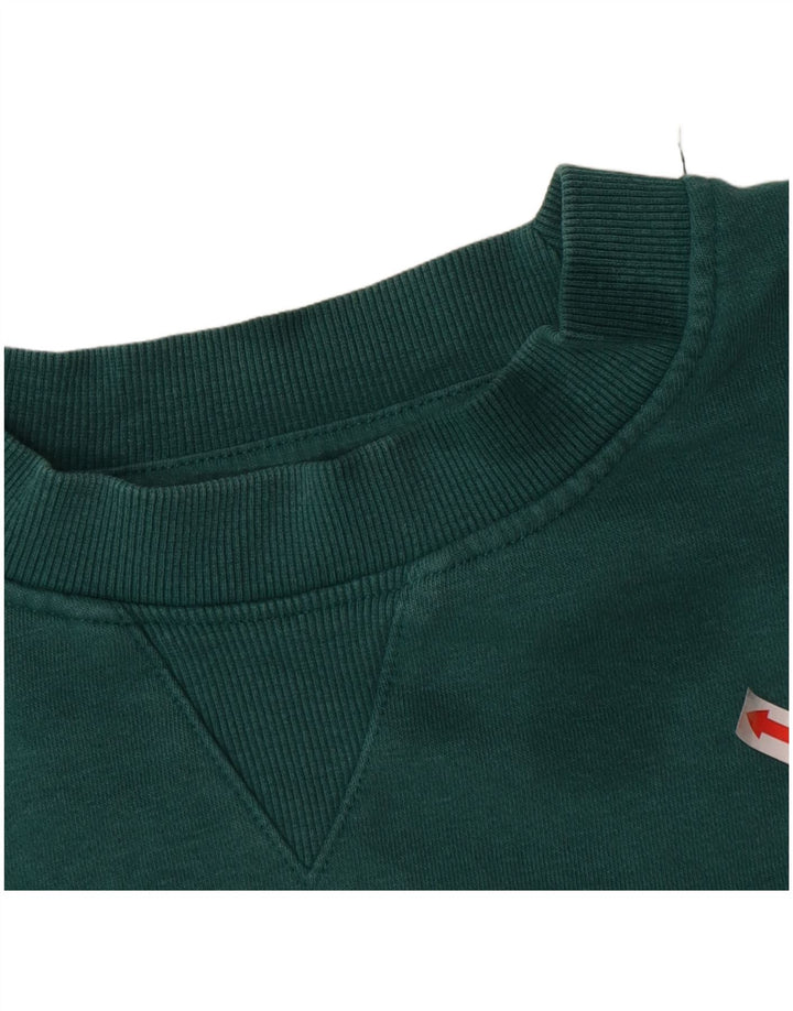 Zara Herren-Sweatshirt-Pullover aus mittelgrüner Baumwolle