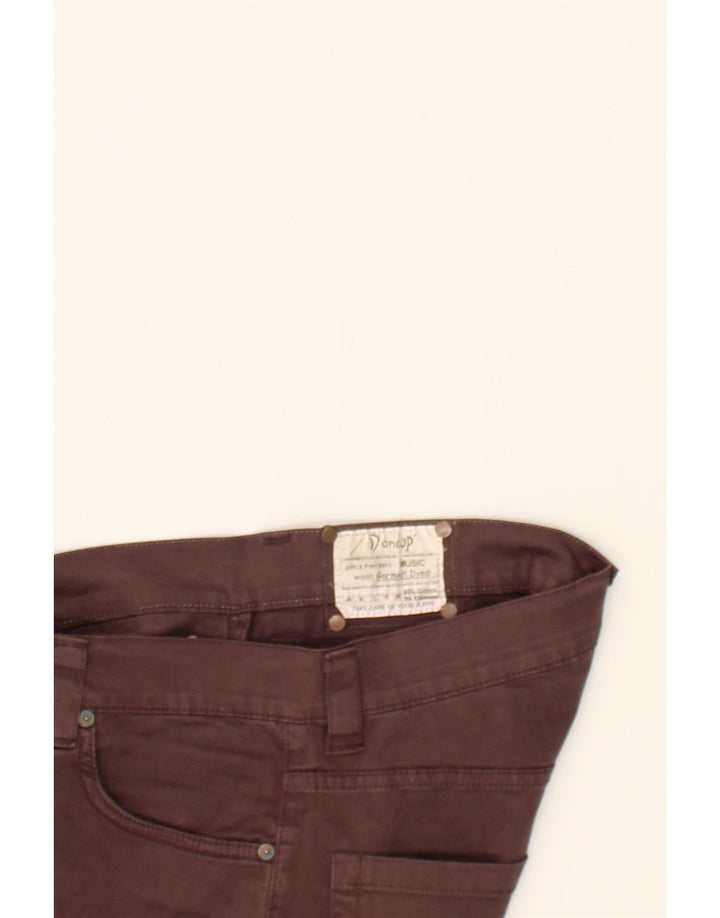 DONDUP Womens Slim Cropped Trousers W26 L26 Brown Cotton Vintage Dondup and Second-Hand Dondup from Messina Hembry 