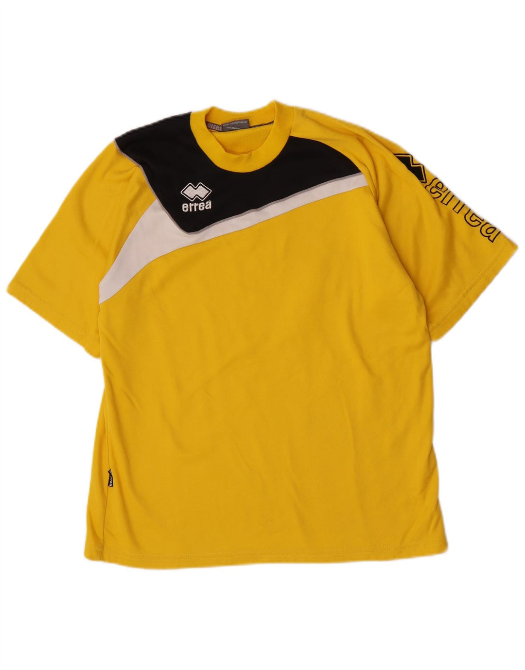 Errea Herren-T-Shirt mit Grafik, Größe S, Gelb, Farbblock-Polyester