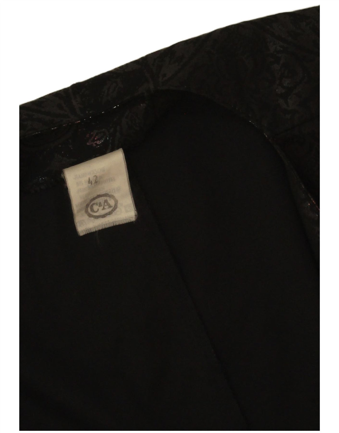 C & A Damen-Bolero-Oberteil mit 3/4-Ärmeln, IT 42, Mittelschwarz, Paisleymuster