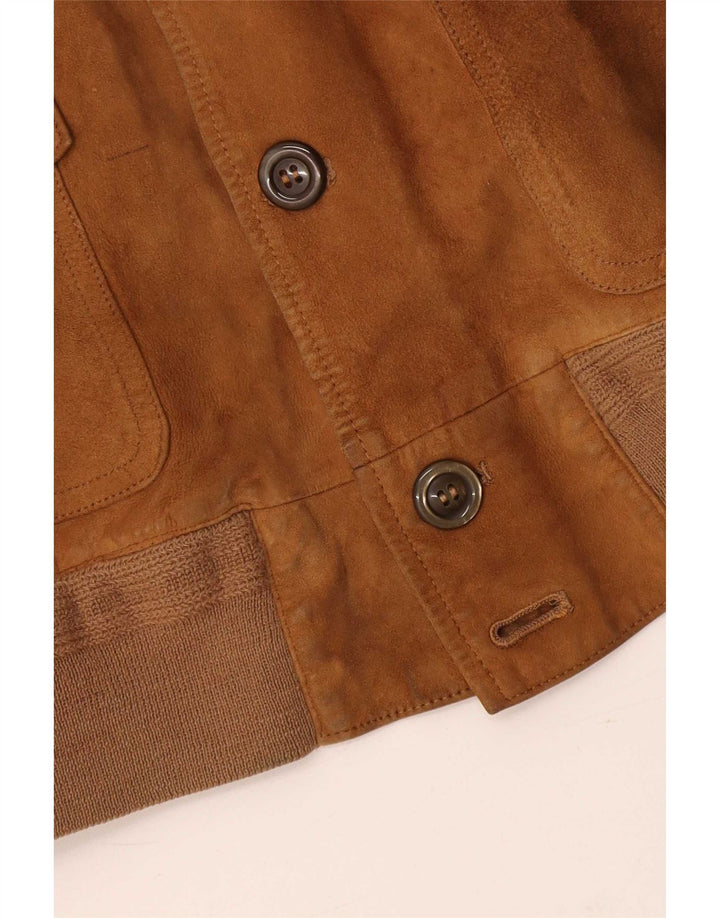 Vintage Herren Wildleder Bomberjacke IT 50 Large Beige