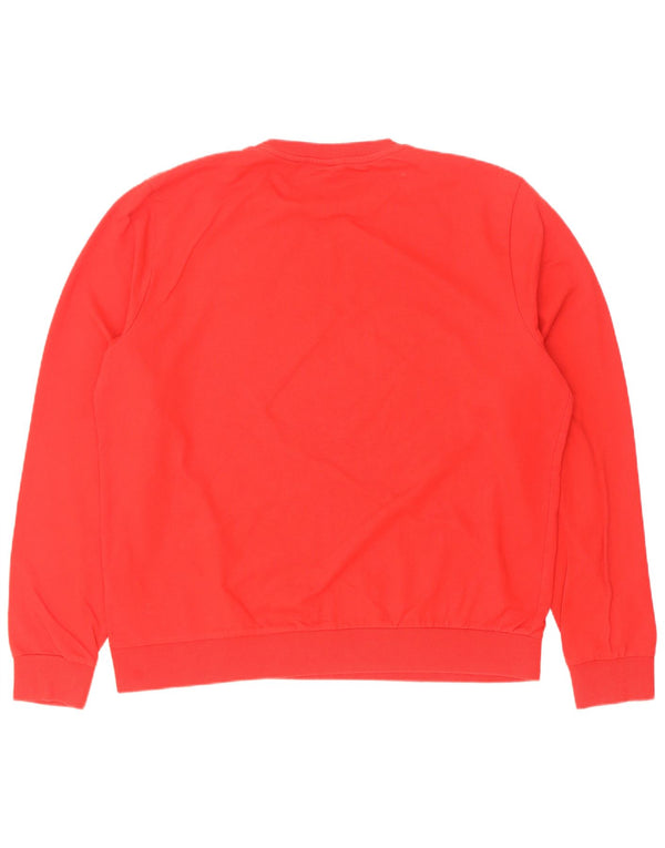 Fila Damen Sweatshirt Pullover UK 18 XL Rote Baumwolle