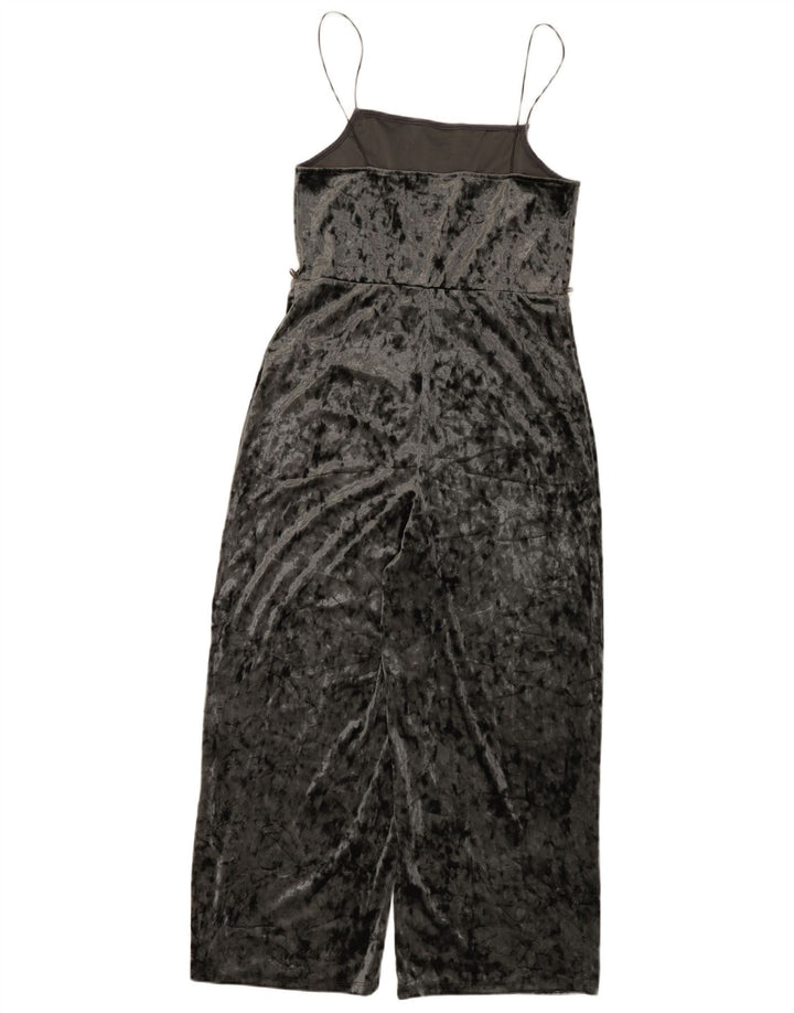Topshop Damen-Overall aus Velours, UK 10, Größe S, grau, Polyester
