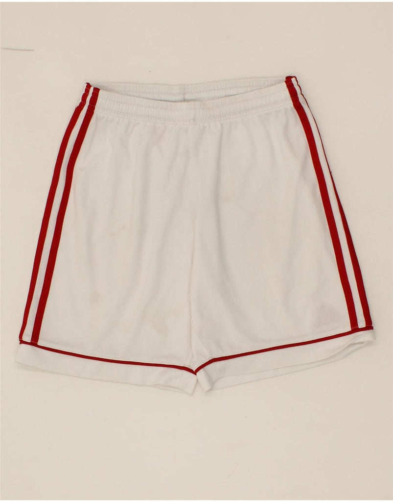 ADIDAS Boys Climalite Sport Shorts 11-12 Years White Polyester Vintage Adidas and Second-Hand Adidas from Messina Hembry 