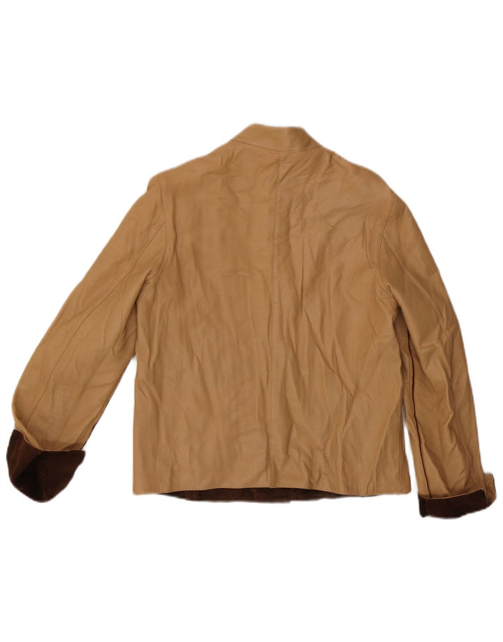 Vintage Damen Wendejacke IT 42 Mittelbraun Farbblock