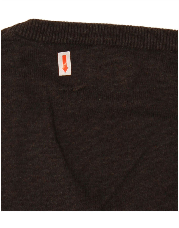 Gant Herren-Pullover mit V-Ausschnitt, Größe S, Braun
