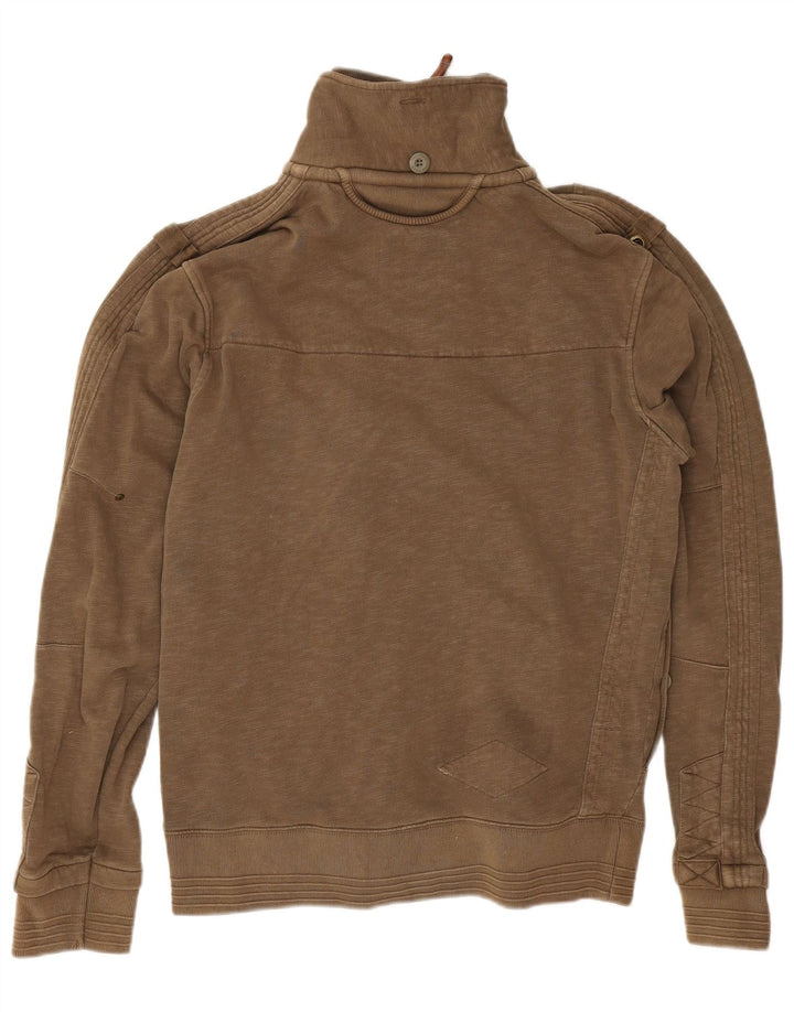 Fat Face Herren-Trainingsanzug-Oberteil, Jacke, mittlere Khaki-Baumwolle