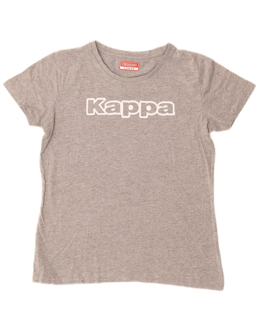 KAPPA Damen Grafik T-Shirt Top UK 14 Large Grau