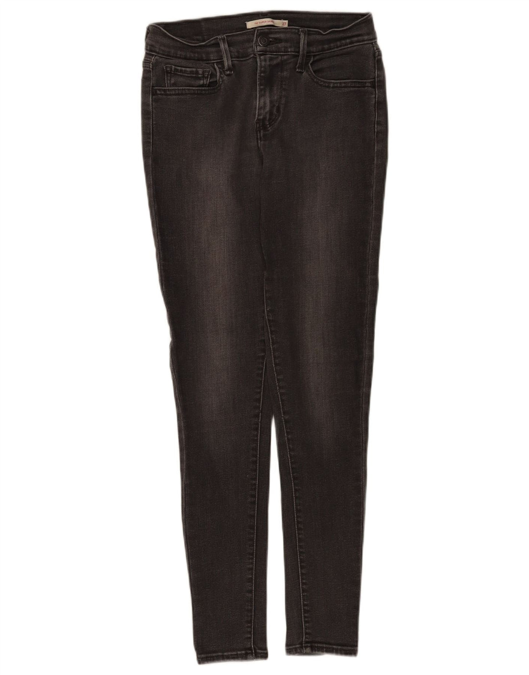 Levi's Damen 710 Super Skinny Jeans W27 L30 Schwarz