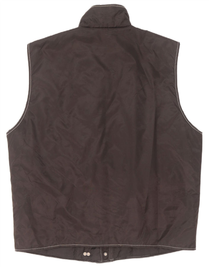 Vintage Damen Übergroße Utility-Gilet UK 20/22 XL Schwarzes Polyamid