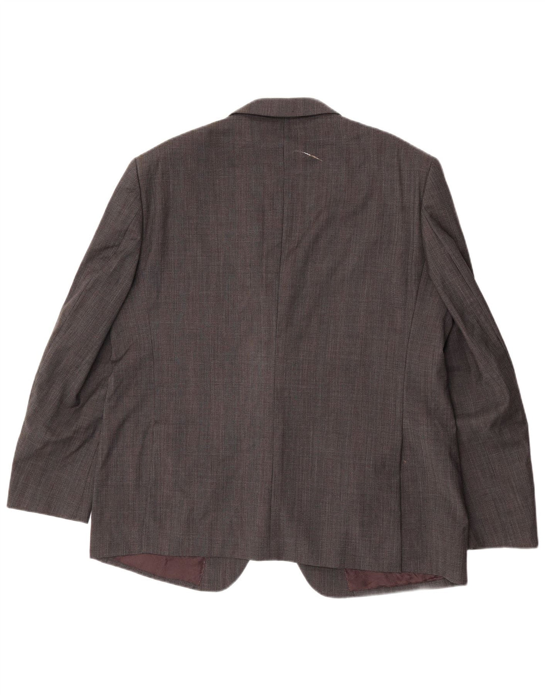 Marks & Spencer Herren-Blazer mit 2 Knöpfen, UK 46, XL, grau karierte Wolle