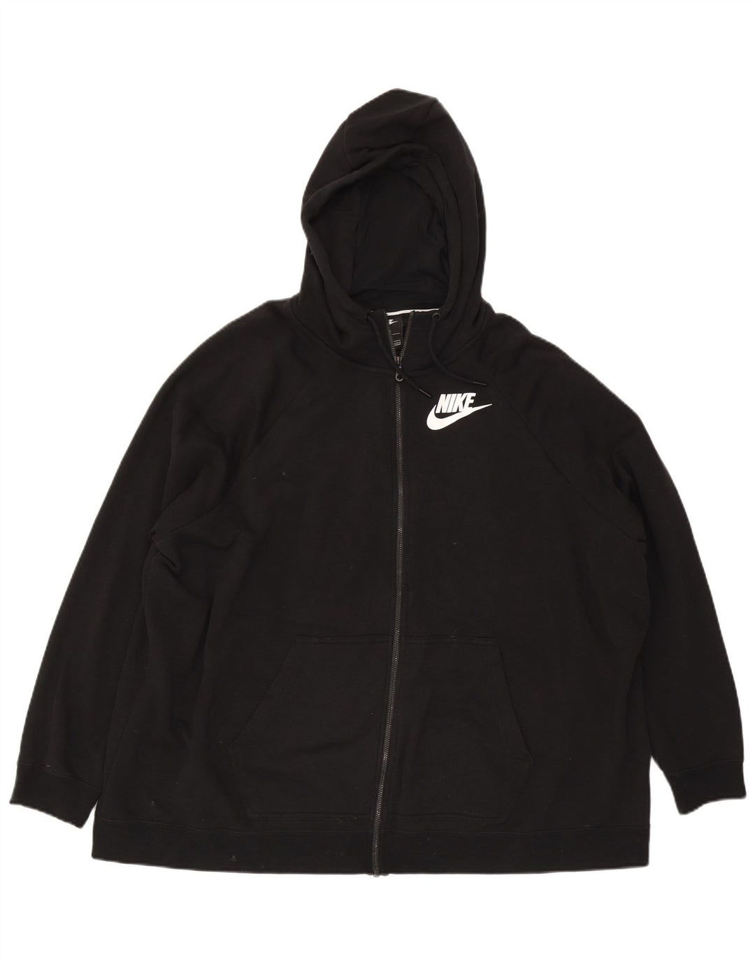 Nike Mens Zip Hoodie Sweater 3XL Black Cotton