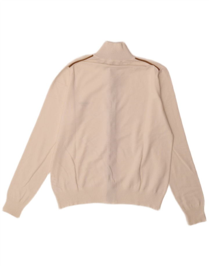 Calvin Klein Jeans Herren-Strickjacke, groß, weiße Baumwolle