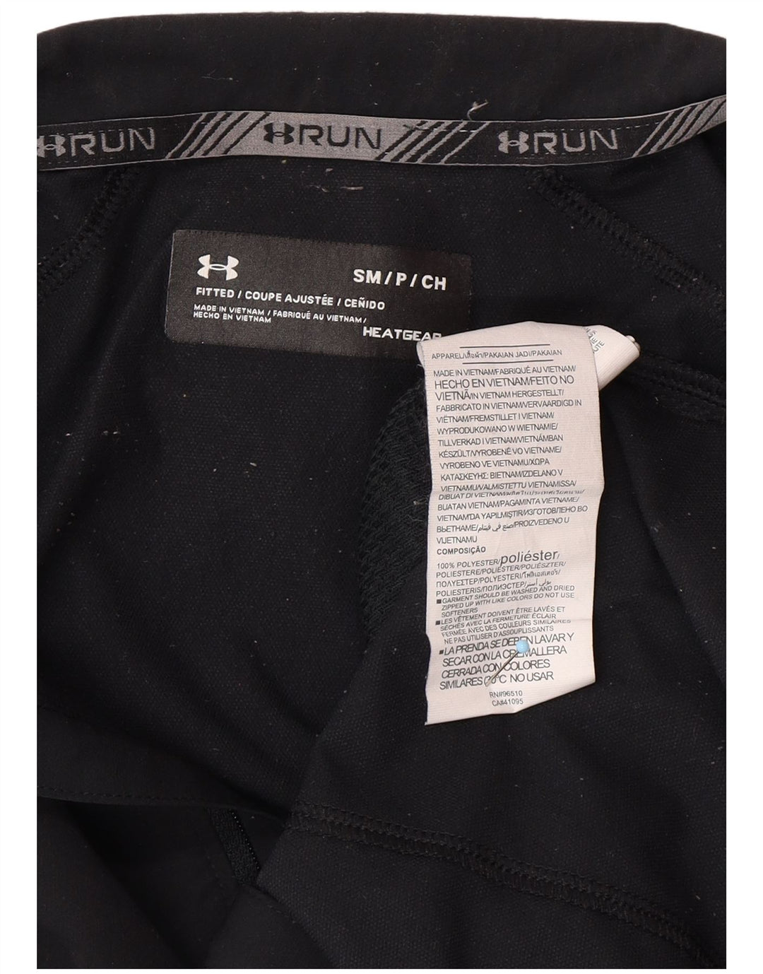 UNDER ARMOUR Herren Heat Gear Trainingsanzug Top Jacke Small Schwarz Polyester