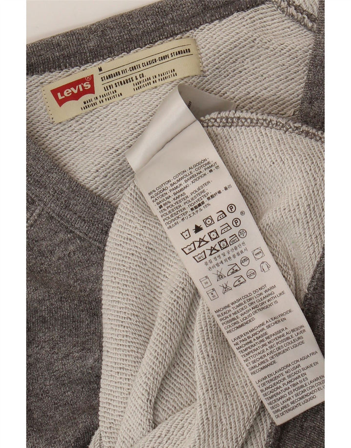 LEVI'S Herren-Sweatshirt mit Standard-Passform, mittelgrau gesprenkelte Baumwolle