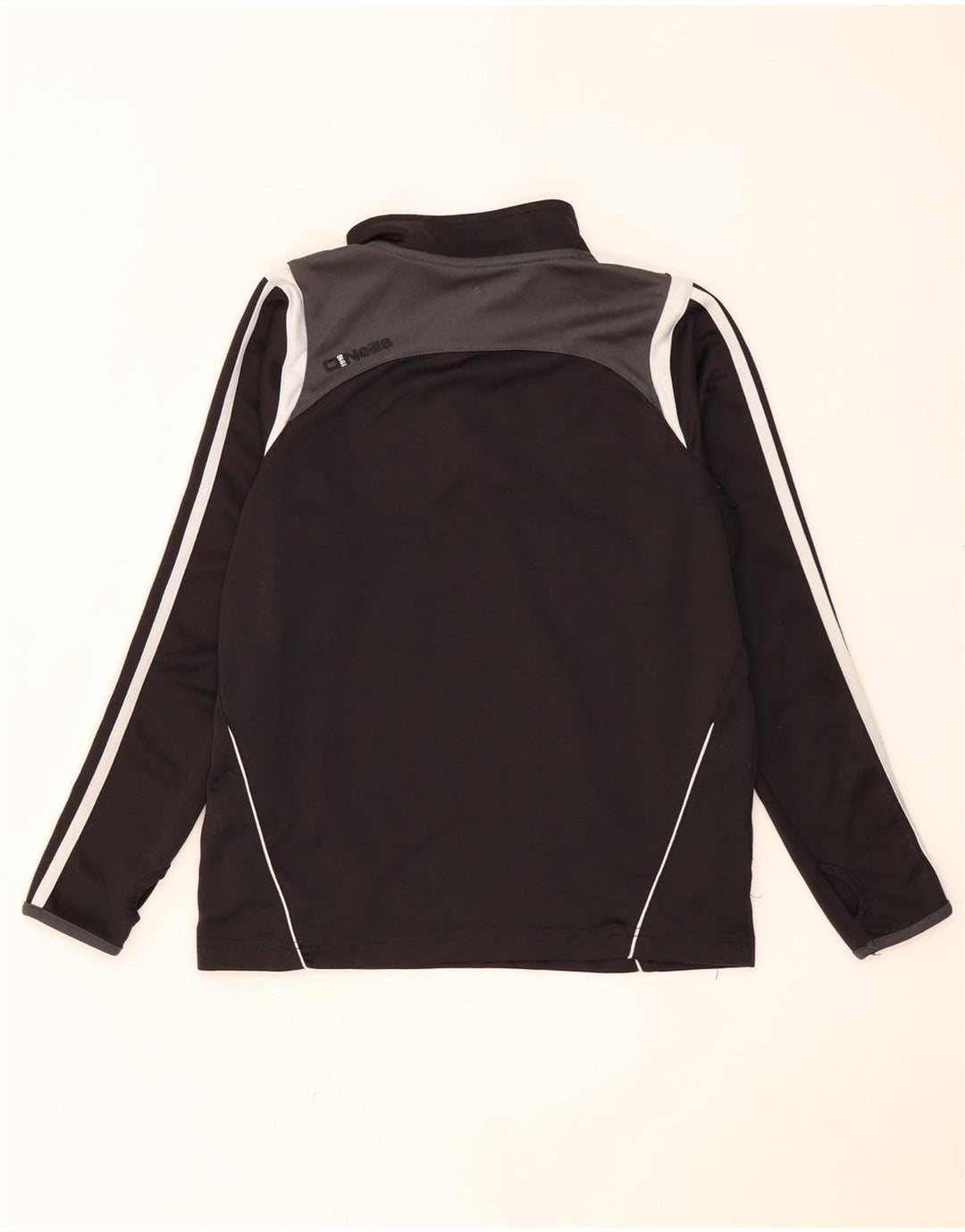 O'Neills Jungen-Pullover-Trainingsoberteil mit Reißverschluss, 12–13 Jahre, schwarzes Farbblockdesign