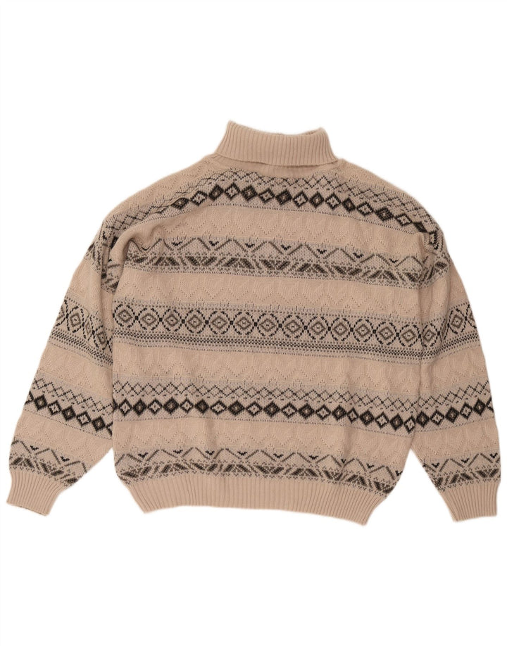 Starter Herren-Pullover mit Rollkragen, XL, beige, geometrische Wolle