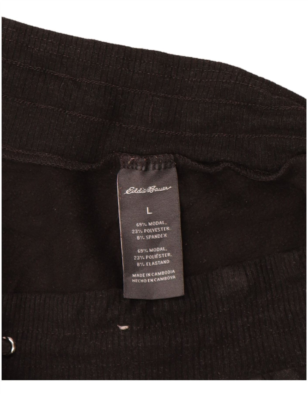 EDDIE BAUER Damen Trainingshose UK 14 Large Schwarz Modal