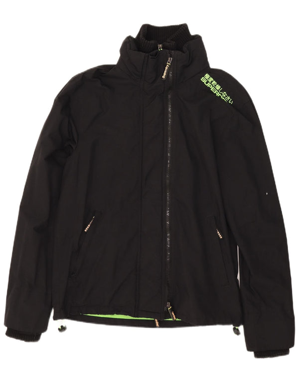 Superdry Damen The Windcheater Windjacke UK 16 Large Schwarz Nylon