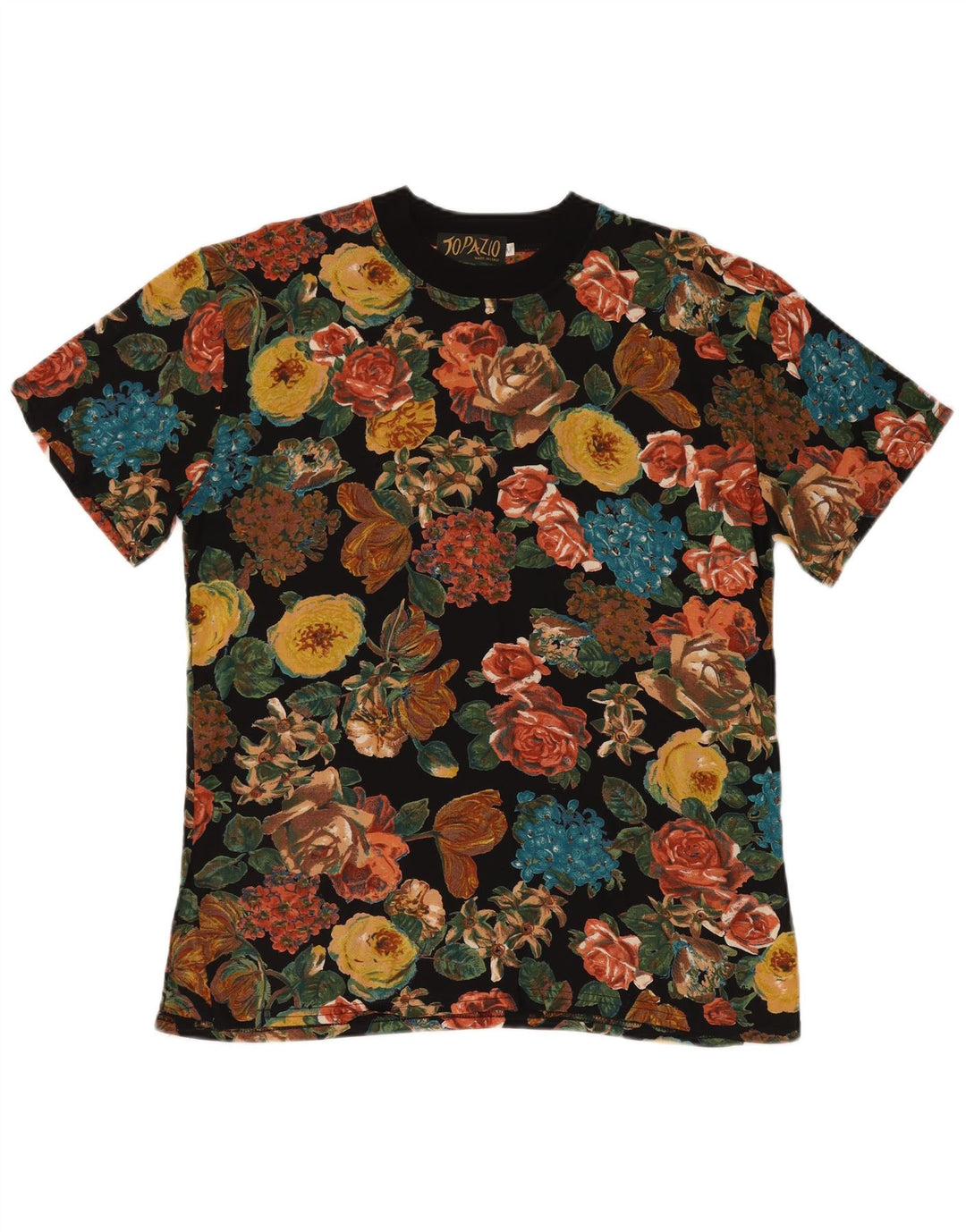 Topazio Damen-Blusenoberteil, UK-Größe 44, mittlere, mehrfarbige Viskose mit Blumenmuster