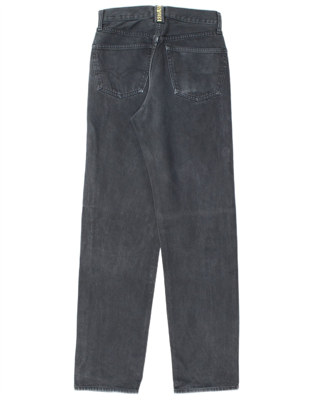 Replay Herren Straight Jeans W28 L32 Graue Baumwolle