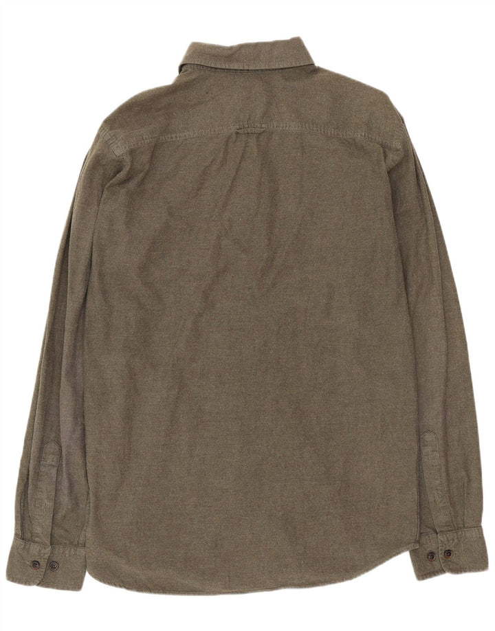 Jack & Jones Herrenhemd aus mittlerer Khaki-Baumwolle