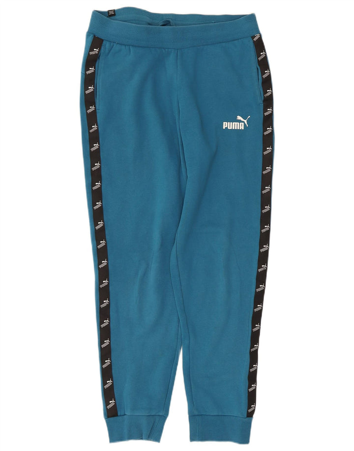 Puma Herren-Trainingshose mit Grafik, Jogginghose, Größe S, Blau, Farbblock