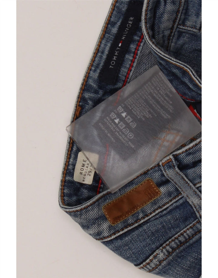 Tommy Hilfiger Damen Rome Distressed Straight Jeans W29 L30 Blau
