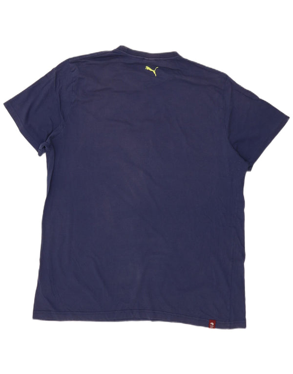 Puma Herren Grafik T-Shirt Top 2XL Marineblau