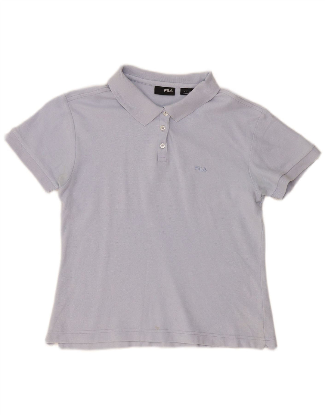 Fila Damen Poloshirt UK 16 Große blaue Baumwolle