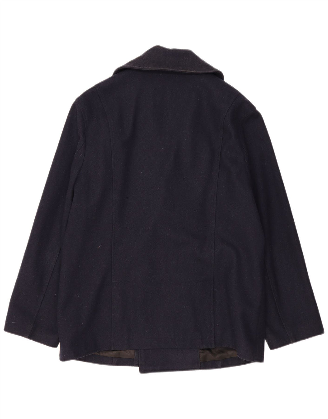 Guess Herren Pea Coat UK 44 2XL Marineblaue Wolle