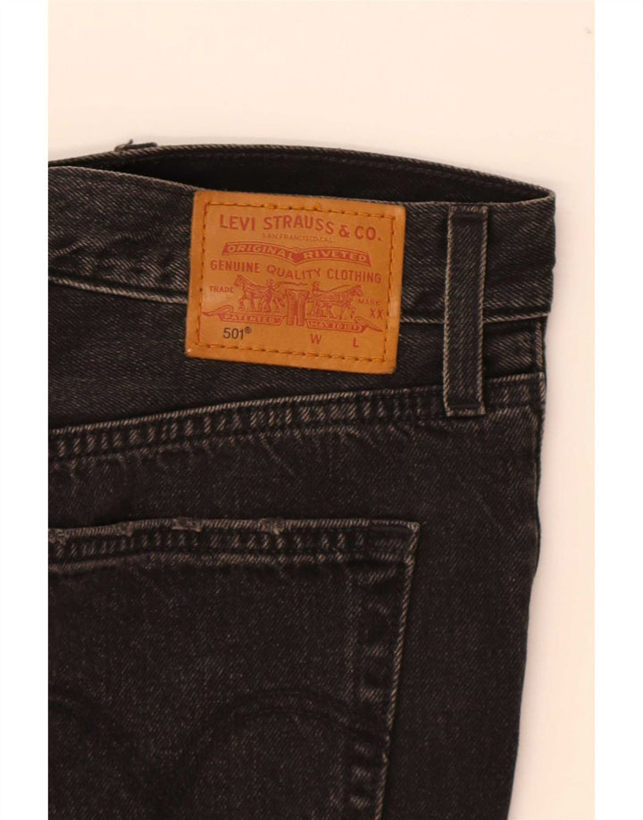 Levi's Damen 501 Distressed Denim Shorts W30 Mittelschwarze Baumwolle