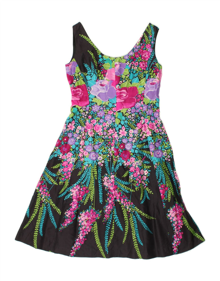 WOLF H. BUSSE Womens A-Line Dress UK 12 Medium Multicoloured Floral | Vintage Wolf H. Busse | Thrift | Second-Hand Wolf H. Busse | Used Clothing | Messina Hembry 
