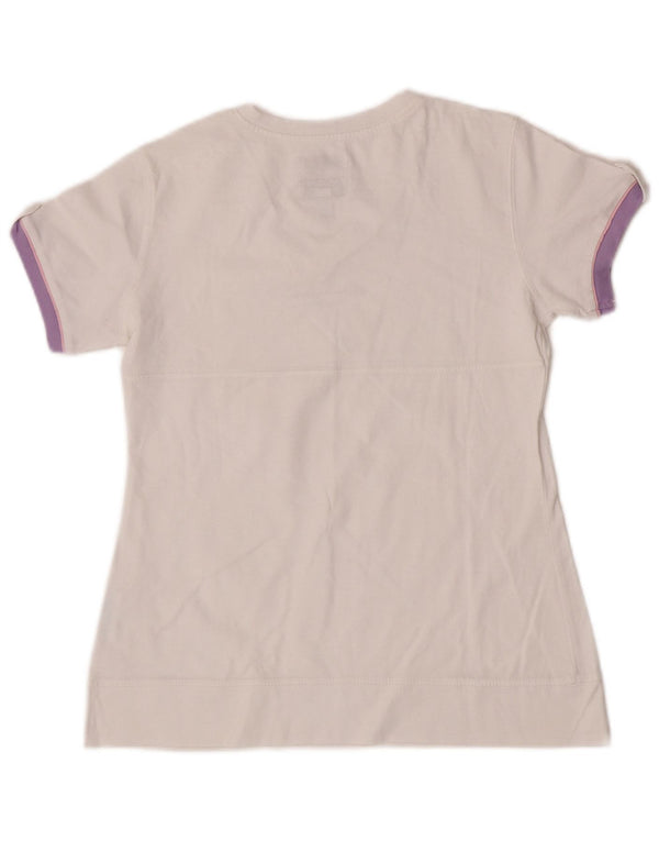 Champion T-Shirt für Mädchen, 11–12 Jahre, Größe L, Weiß, Colourblock-Baumwolle